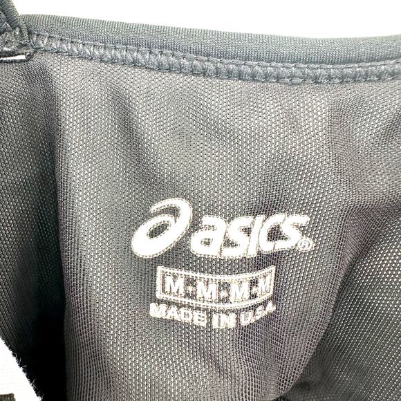 Asics Size Medium Tank Top Blue Floral Criss Cross Back Spaghetti Strap Athletic - Picture 5 of 5